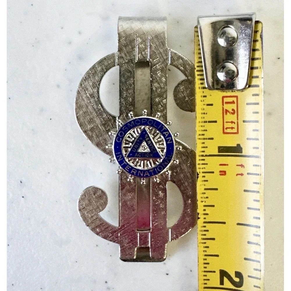 Cosmopolitan International‎ Hood Emblem Design Money Clip With Money Sign